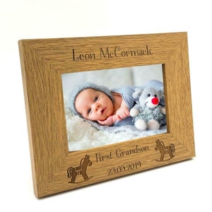 Personalised First Grandson Photo Frame Gift