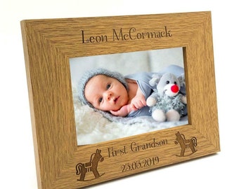 Personalised First Grandson Photo Frame Gift
