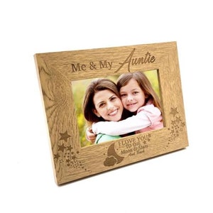 Me and My Auntie Love You To The Moon Photo Frame Gift