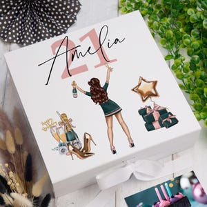 Personalised Any Age Birthday Gift Keepsake Memory Box 18th, 21st, 30th immagine 2