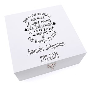 Personalised Those we love memorial remembrance Keepsake Wooden Box
