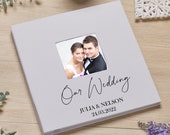 Personalised Self Adhesive Hardcover Large Linen Wedding Photo Album