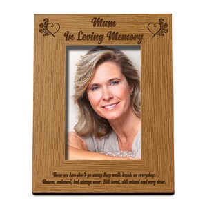 Mum in Loving Memory Remembrance Portrait Photo Frame - Etsy