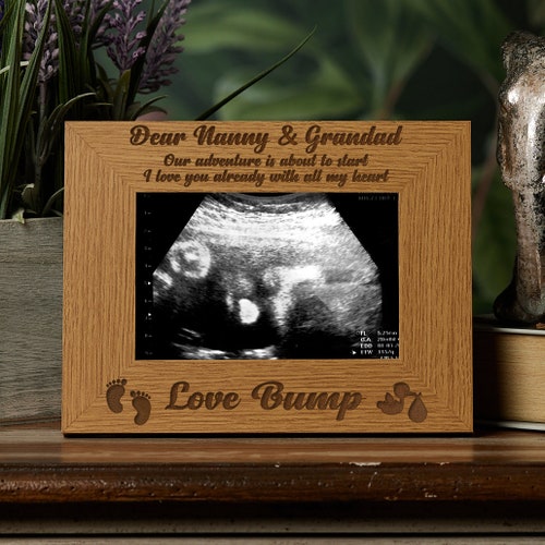 New Baby Pregnancy Scan Wooden Photo Frame Daddy Gift Etsy