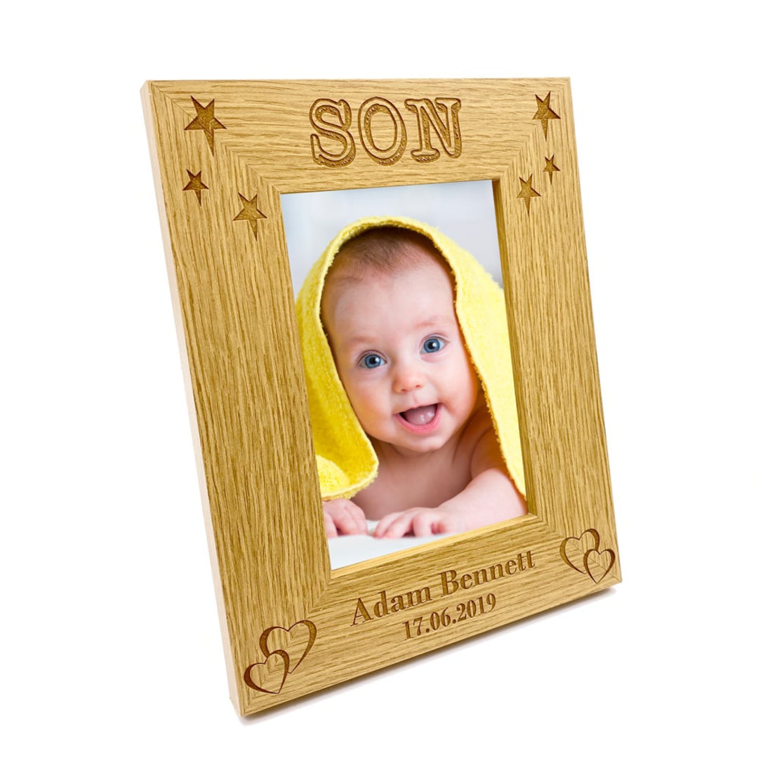 Personalised Son Photo Frame Gift Portrait Etsy UK
