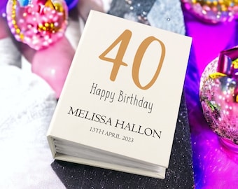 Personalised 40th Birthday Photo Album With Sleeves 100 x 6x4 Capacity