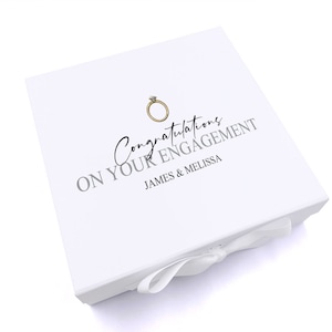 Personalised Congratulations on your Engagement Keepsake Memory Box
