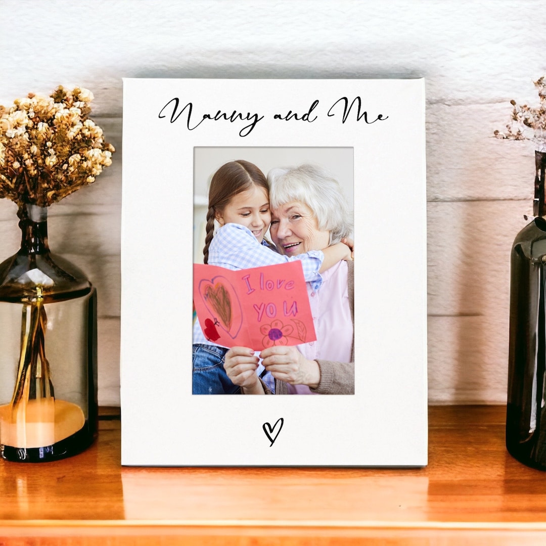 White 6x4 Portrait Picture Photo Frame Nanny & Me Heart Etsy