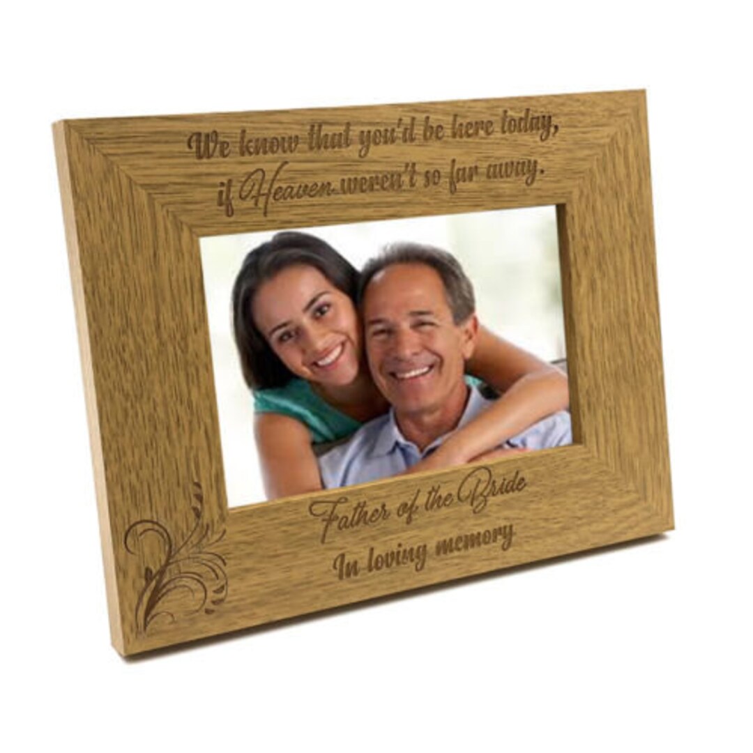 Wedding Memorial Picture Frame for Dad Father of Bride Etsy