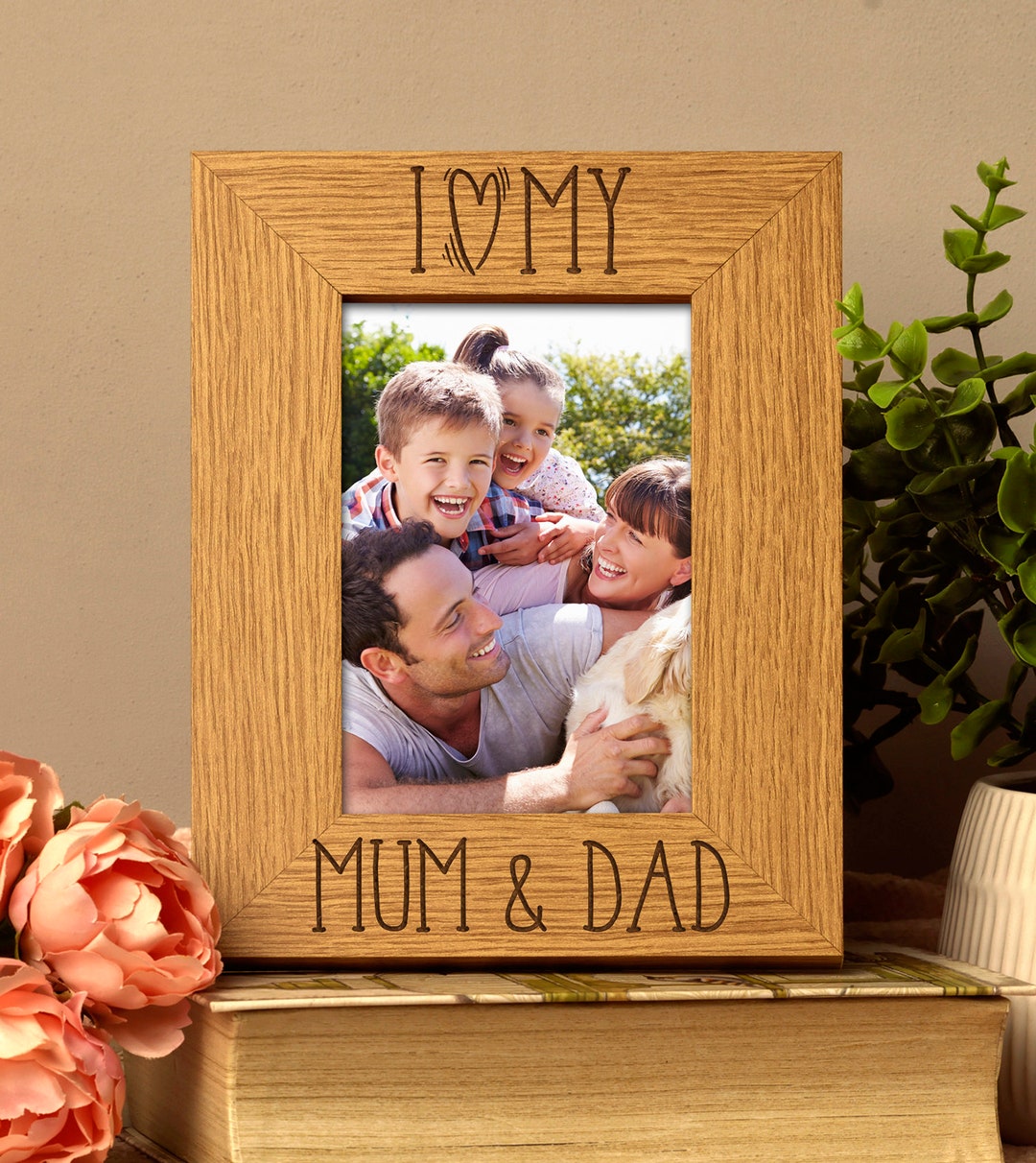 I Heart My Mum and Dad Love Photo Frame - Etsy