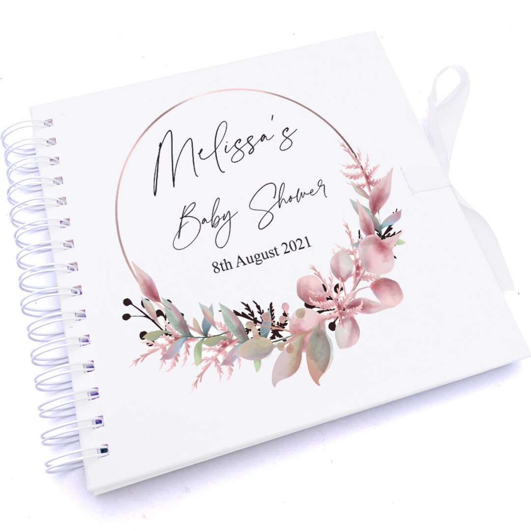 Personalised Baby Shower Scrapbook Photo Album Etsy