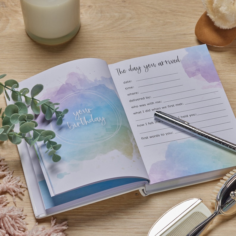 Personalised Baby Girl Record Book Keepsake Milestone Journal Etsy