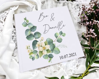 Personalised Wedding Photo album with Eucalyptus Design