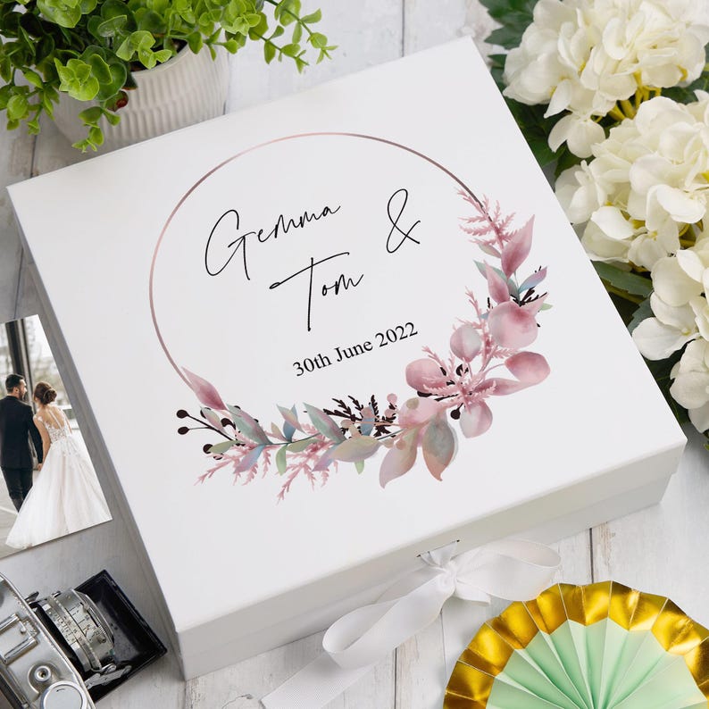 Personalised Keepsake Box Wedding Memory box Gift image 3