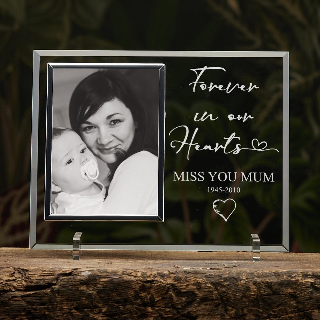 Personalised in Loving Memory Large Glass Photo Frame in Lined Gift Box