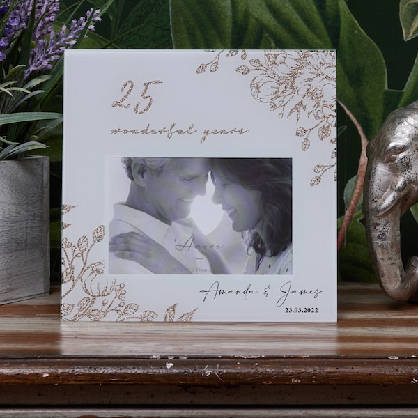 25th Wedding Anniversary Picture Frame Etsy UK