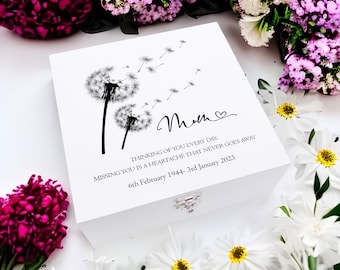 Mum Remembrance Personalised Wooden Keepsake Memory Box