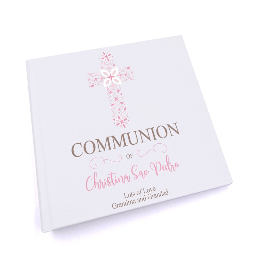 Personalised Communion Ornate Cross Design Photo Album - Etsy