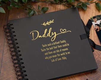 Personalised Daddy Multiple Colour Scrapbook or Photo Album Gift With Sentiment