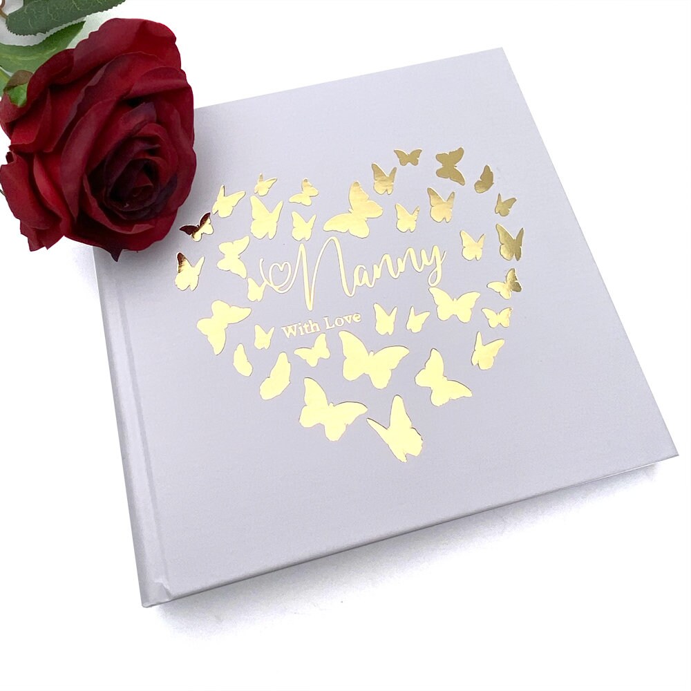 Nanny Photo Album Gift For 50 x 6 by 4 Photos Gold Print | Etsy