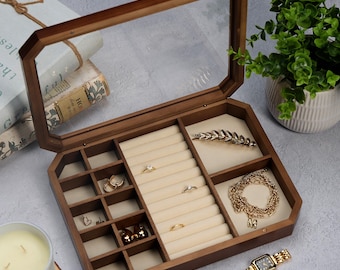 Luxury Large Wooden Jewellery Box Gift For Her