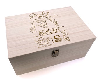 Personalised Baby Memories Keepsake Box Elephant Design