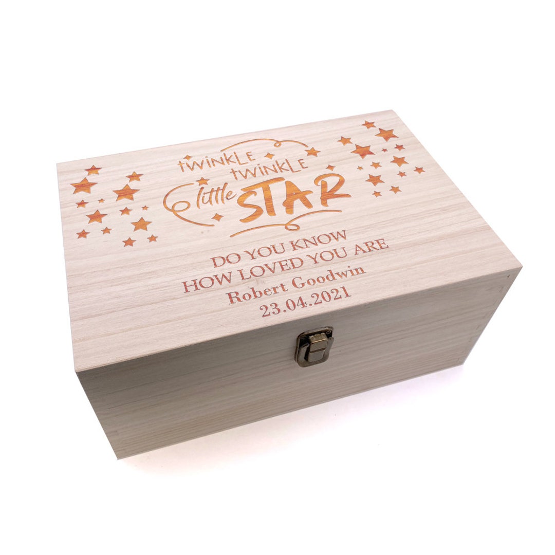 Personalised Twinkle Twinkle Little Star Baby Memories Keepsake Box - Etsy
