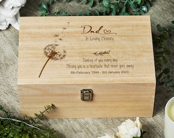 Personalised Dad Remembrance Memory Keepsake Box Gift