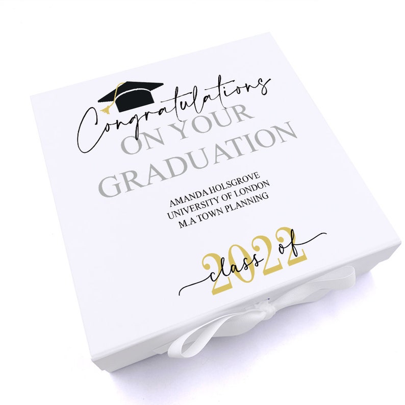 Personalised Class of Year Graduation Gift Keepsake Memory Box image 3