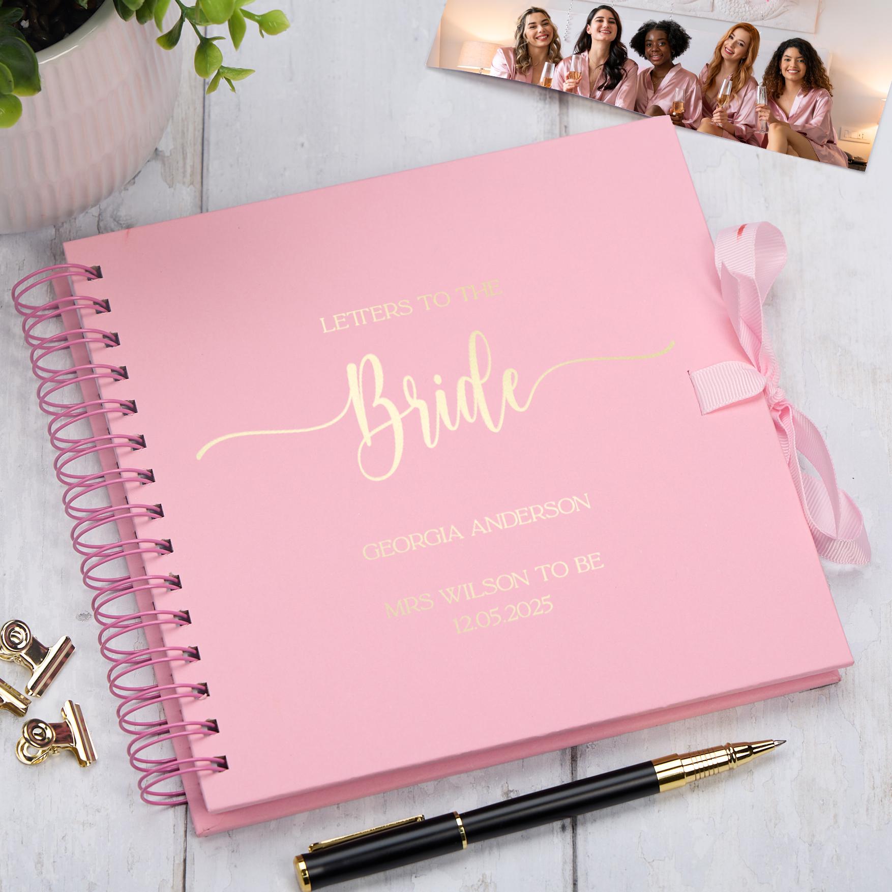 Custom Bridal Shower Letters to the Bride Book, Personalised Hen Party — free download