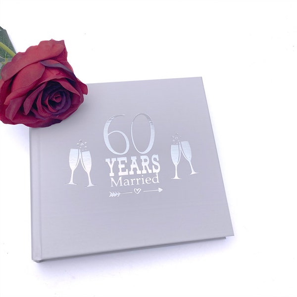 60th Anniversary Gift Photo Album For 50 x 6 by 4 Photos