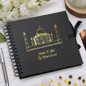 Personalised Taj Mahal Keepsake Multiple Colours Scrapbook Photo Album Foil Print