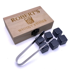 Personalised Whisky Stones | Whiskey Gift Set | Gift Sets For Men |  Ice Cubes