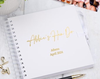 Libro de firmas, álbum de recortes o álbum de fotos personalizado para despedida de soltera, multicolor.