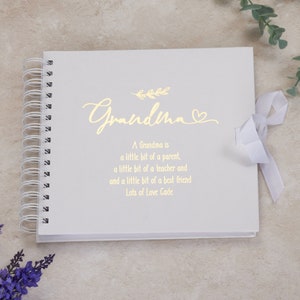 Personalised Grandma Scrapbook or Photo Album Gift With Sentiment