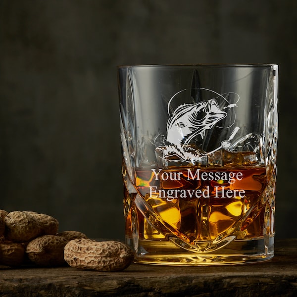 Fly Fishing Whiskey Glass Etsy