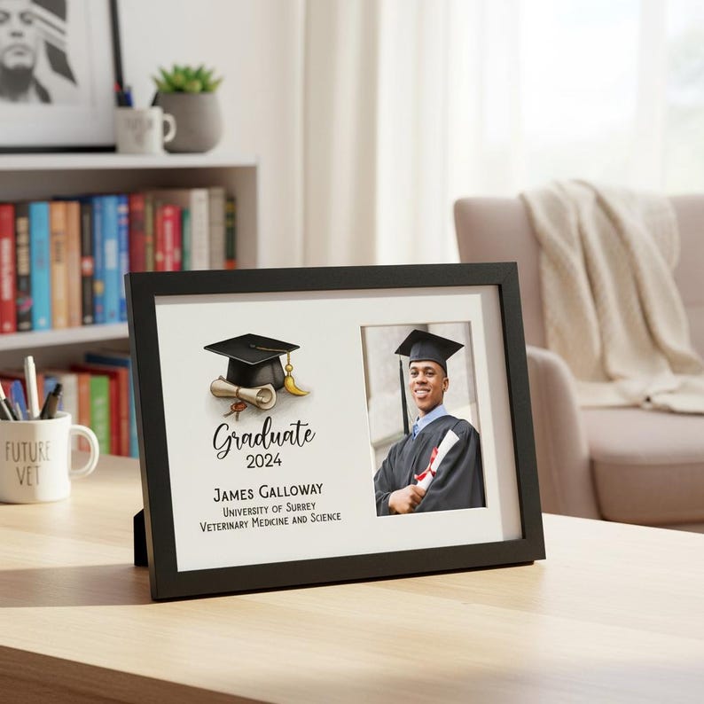 Personalised A4 Size Graduation Photo Frame Gift With Hat and Scroll - Etsy