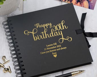 Personalised 30th Birthday Multiple Colours Scrapbook Photo Album or Guest Book Gift