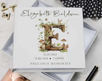 Personalisierte Baby Fotoalbum Wald Thema
