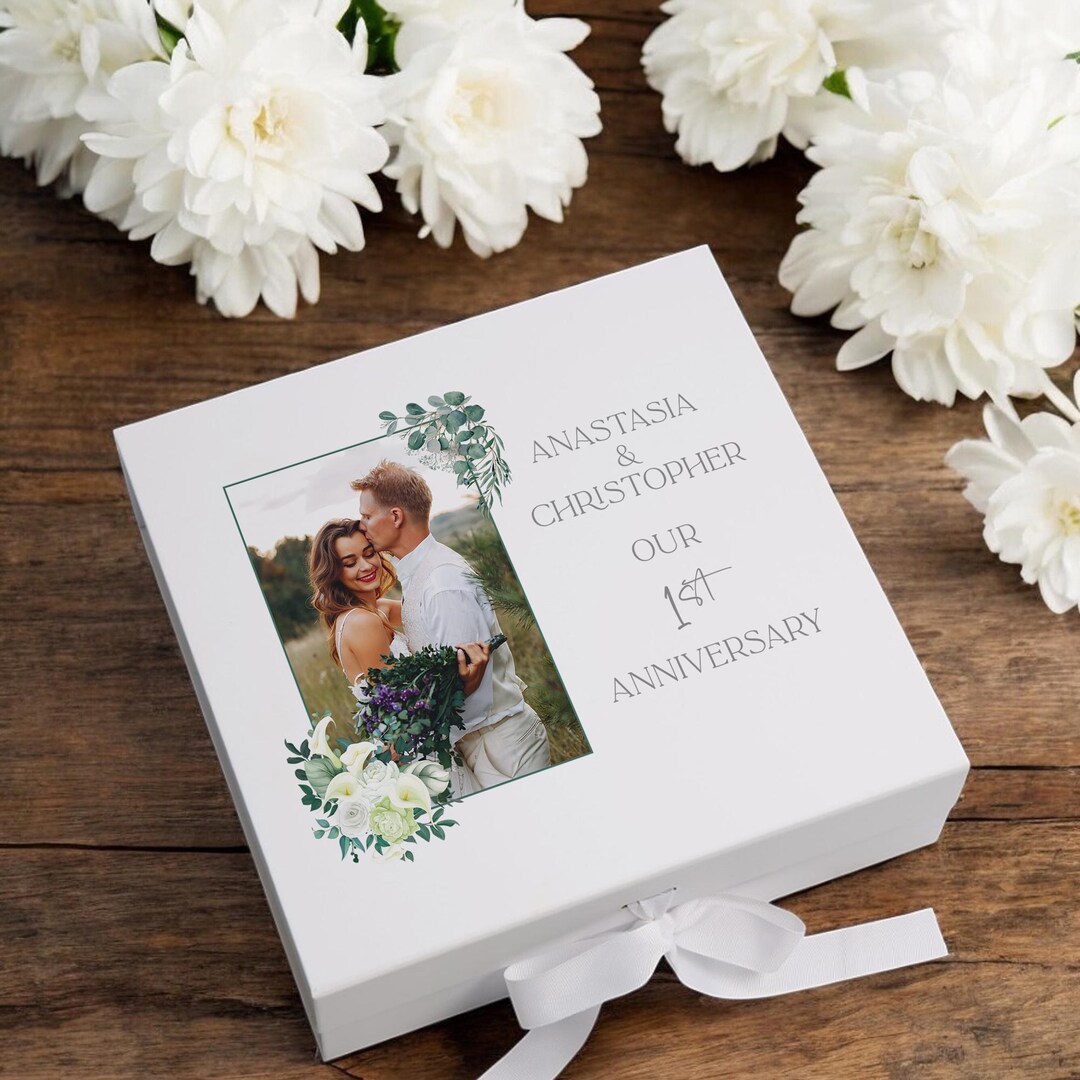 Personalised 1st Anniversary Couple Gift Custom Photo Anniversary