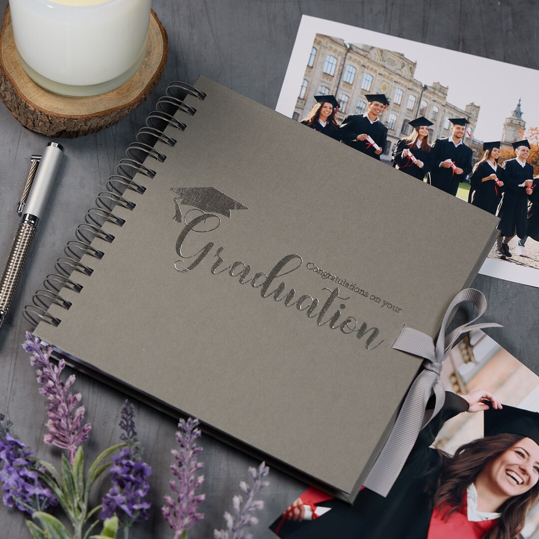 Congratulations On Your Graduation Grey Scrapbook Photo Album With Foil congratulations-on-your-graduation-grey-scrapbook-photo-album-with-foil