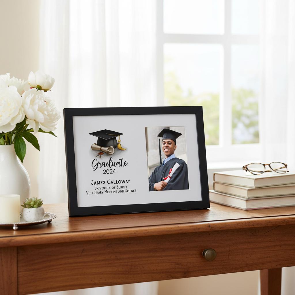 Personalised A4 Size Graduation Photo Frame Gift With Hat and Scroll - Etsy