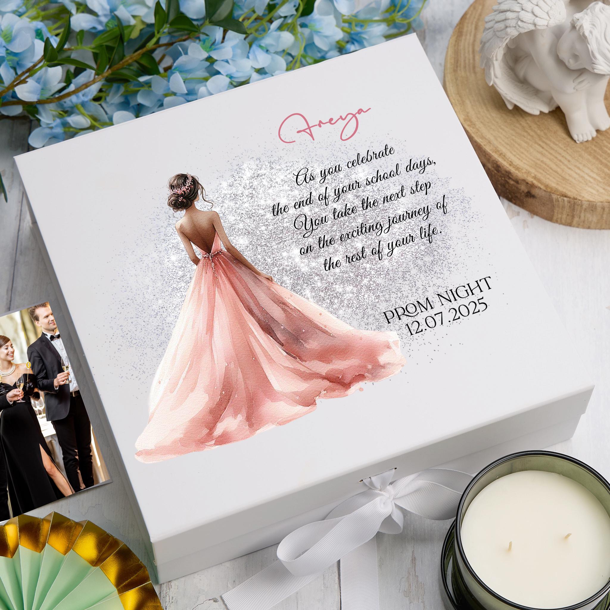 Prom Storage Personalised Girls Prom Night Keepsake Box Customised Prom Memory ...