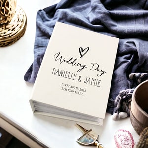 Personalised Wedding Day Photo Album With Sleeves 100 x 6x4 Capacity