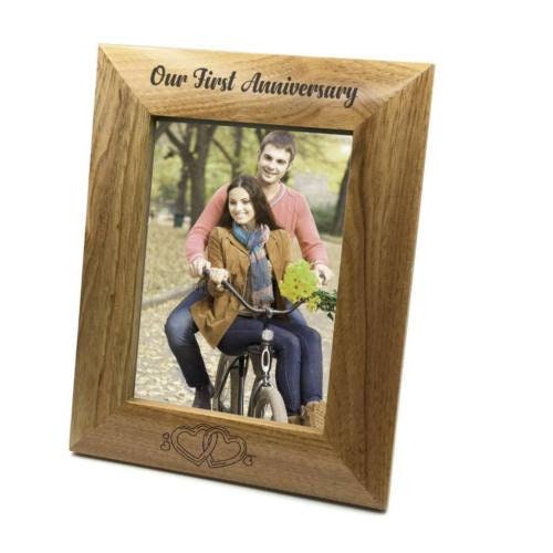 Our First Hello Photo Frame Our First Anniversary Wooden Photo Frame Gift - Etsy