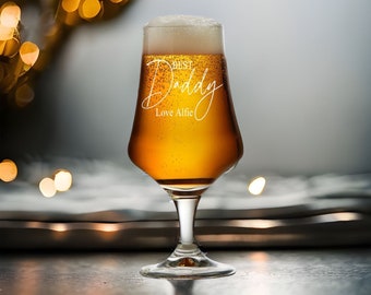 Personalised Best Daddy Craft Beer Glass Gift For Any Occasion