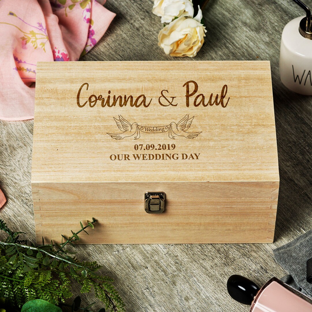 Personalised Large Wedding Wooden Memories Keepsake Box - Etsy
