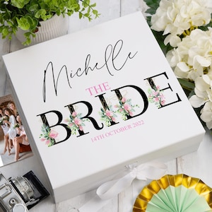 Personalised Bride Wedding Keepsake Memory Box Gift