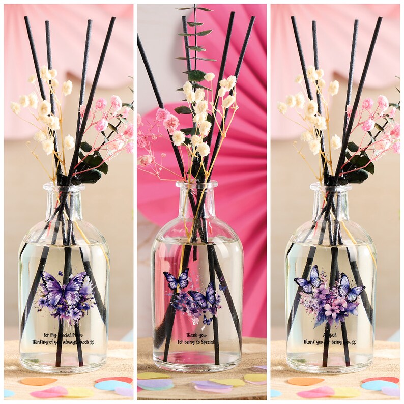 Personalised Purple Butterfly Reed Diffuser Gift for Her Any Occasion ...