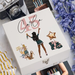 Personalised Any Age Birthday Gift Keepsake Memory Box 18th, 21st, 30th immagine 5